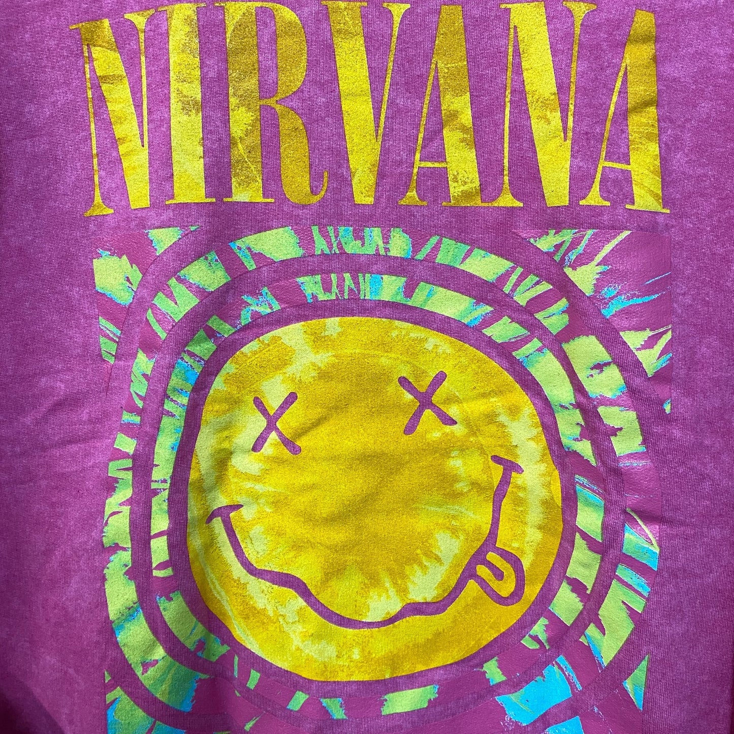 Nirvana Nevermind Crewneck Pink Sweater size XL