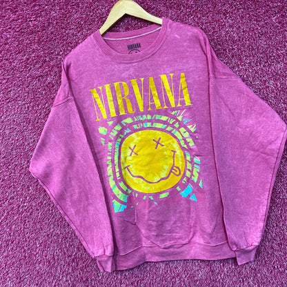 Nirvana Nevermind Crewneck Pink Sweater size XL