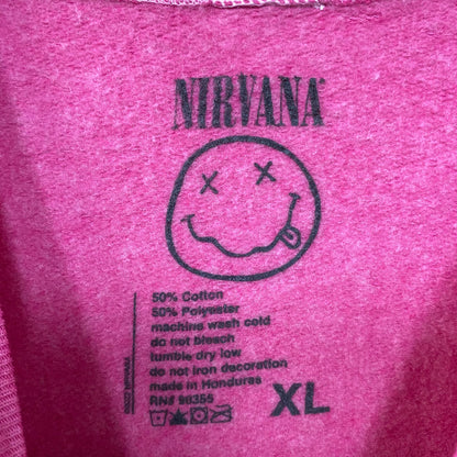 Nirvana Nevermind Crewneck Pink Sweater size XL