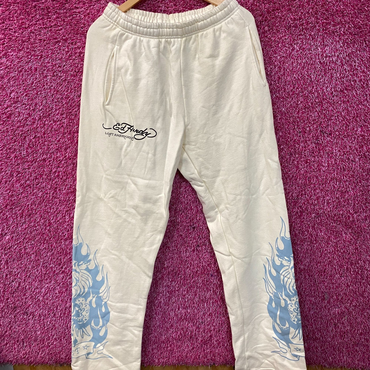 Ed Hardy x Machine Gun Kelly Americana Style Sweat Pants Size Small