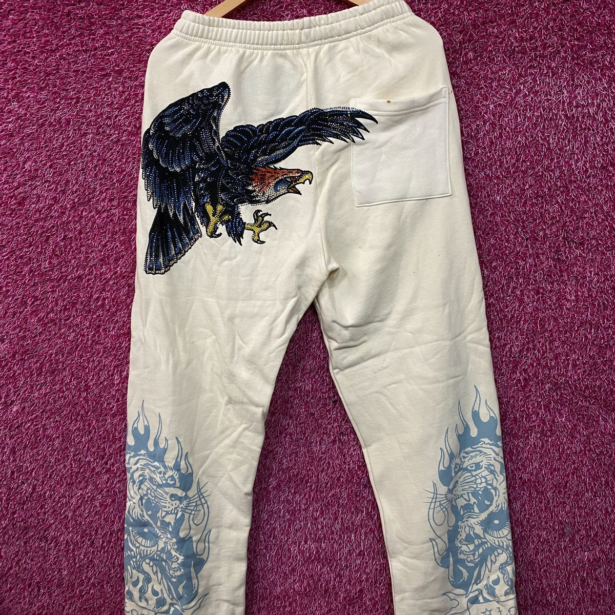 Ed Hardy x Machine Gun Kelly Americana Style Sweat Pants Size Small