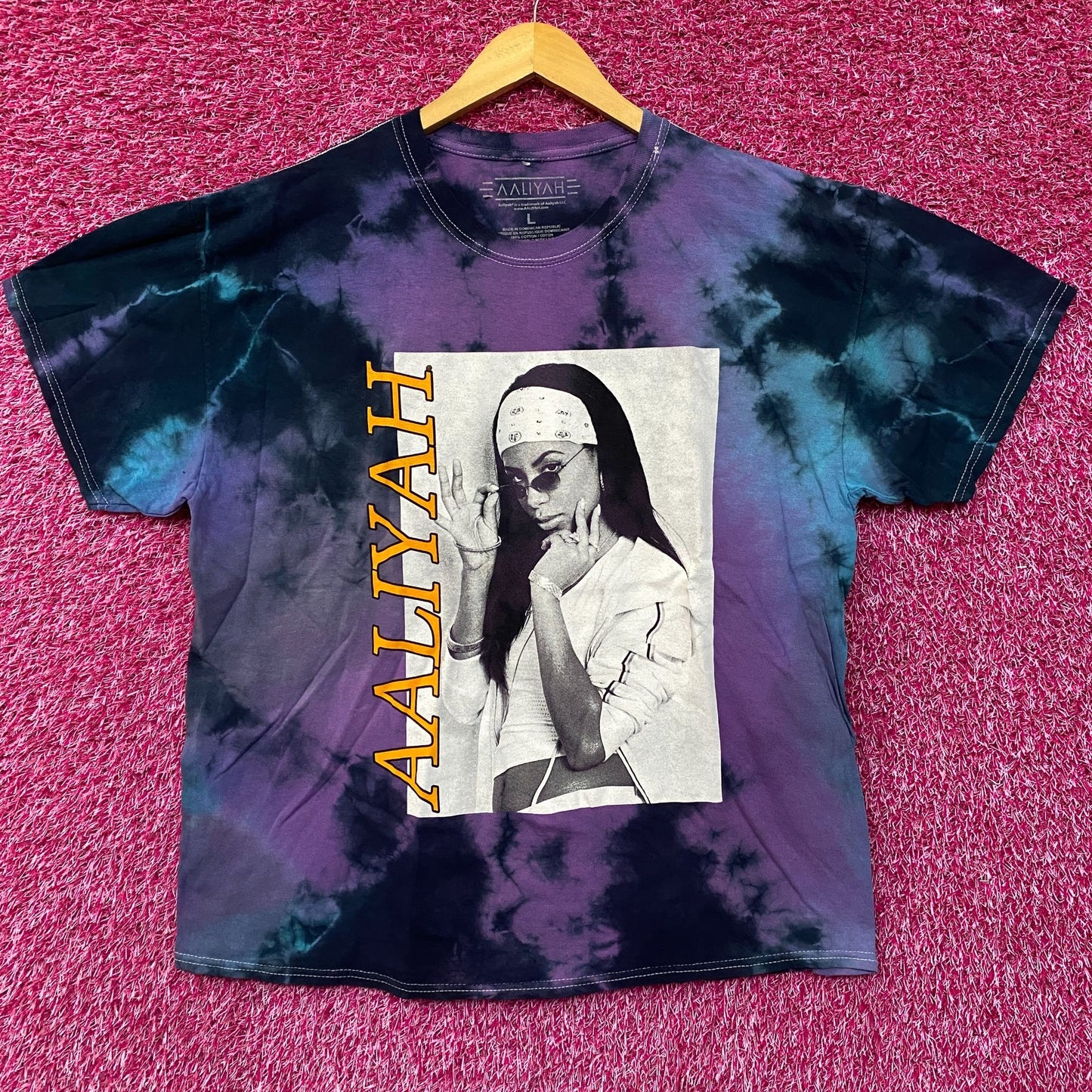 Aaliyah Princess of R&B Tie Dye T-Shirt Large