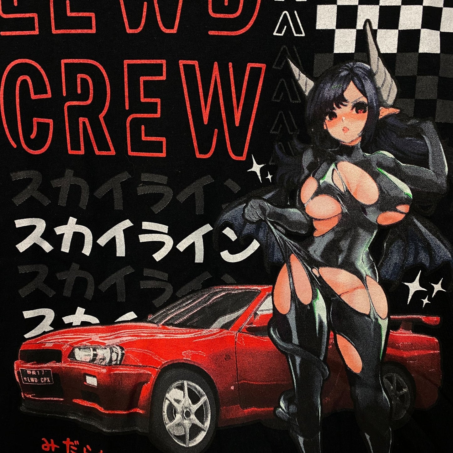 Lewd Complex Lewd Crew Nissan Skyline R34 GT-R T-Shirt Medium