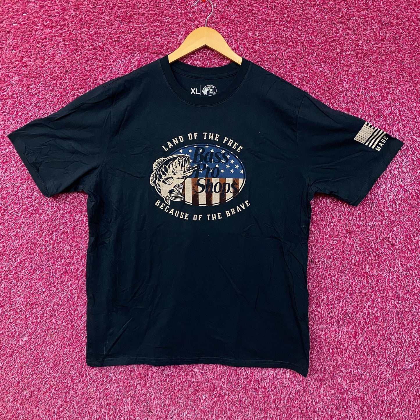 Bass Pro Shops USA Land Of The Free Graphic T-Shirt XL