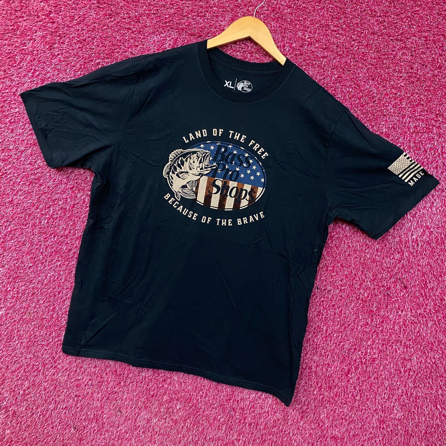 Bass Pro Shops USA Land Of The Free Graphic T-Shirt XL