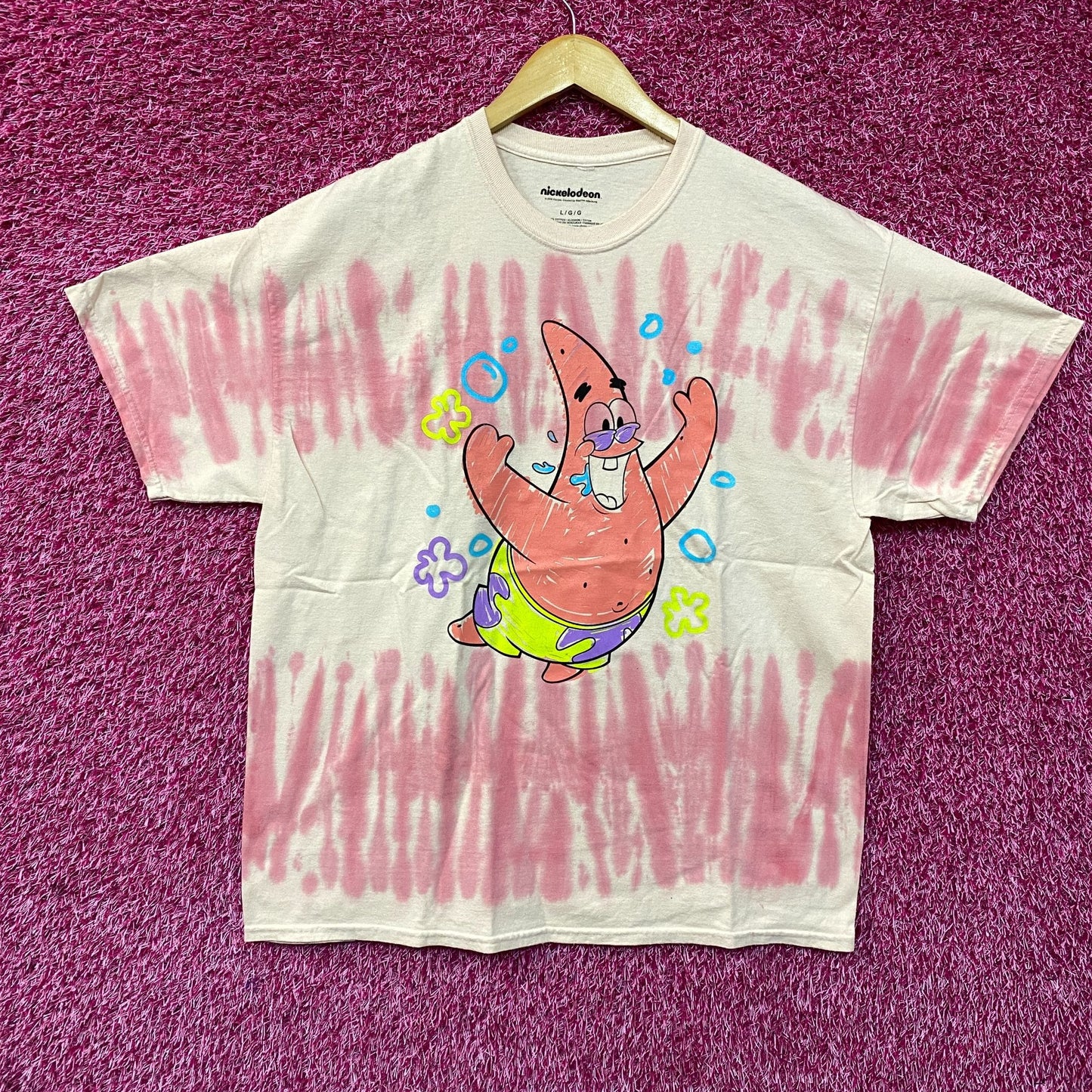 Nickelodeon SpongeBob SquarePants Patrick Star Tie Dye T-Shirt Large