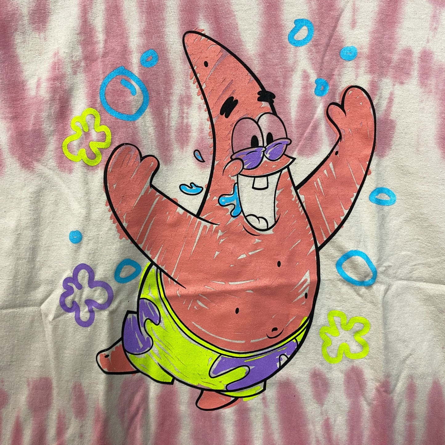 Nickelodeon SpongeBob SquarePants Patrick Star Tie Dye T-Shirt Large