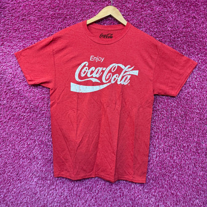 Enjoy Coca-Cola Classic Coke Products Slogan Promo Tee M