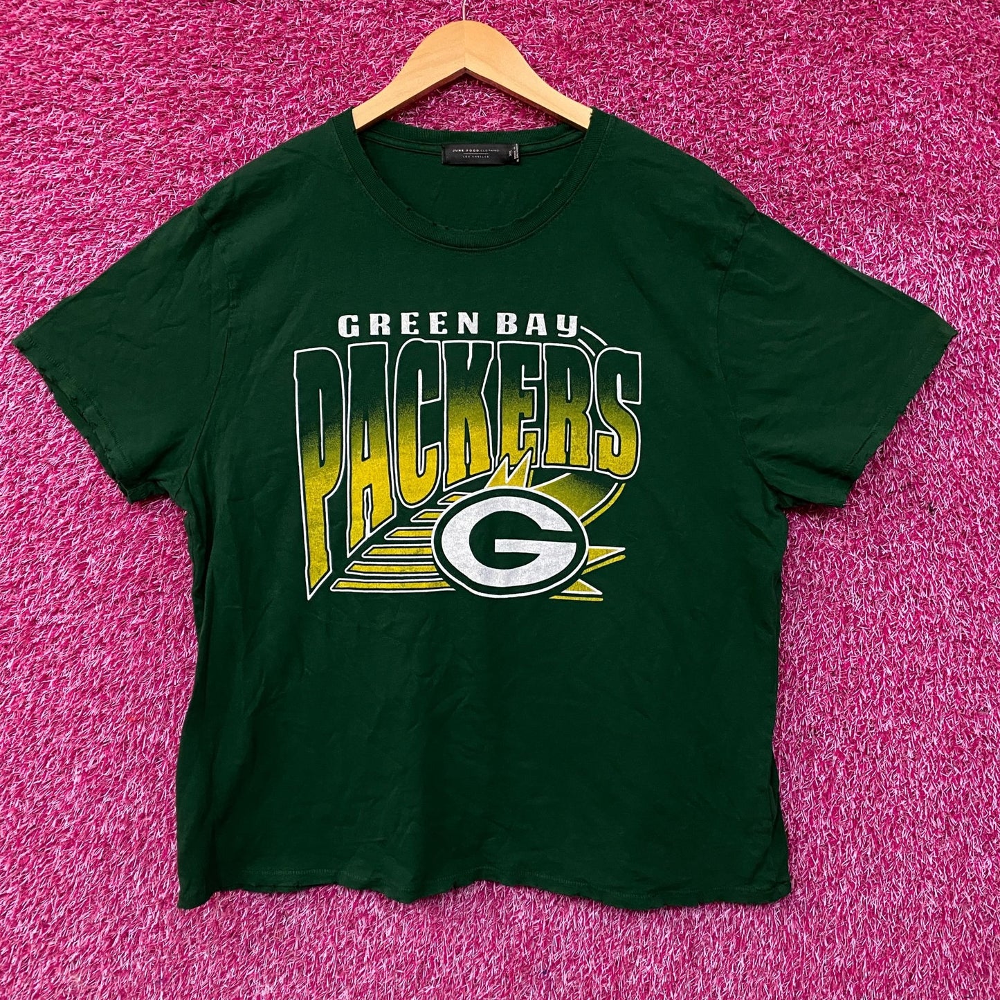 Junk Food Clothing NFL Green Bay Packers Chrome Retro Style T-Shirt 2XL