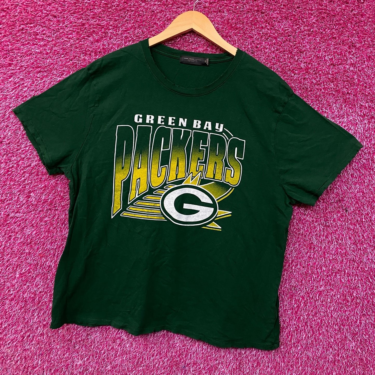Junk Food Clothing NFL Green Bay Packers Chrome Retro Style T-Shirt 2XL