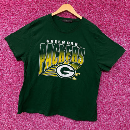 Junk Food Clothing NFL Green Bay Packers Chrome Retro Style T-Shirt 2XL
