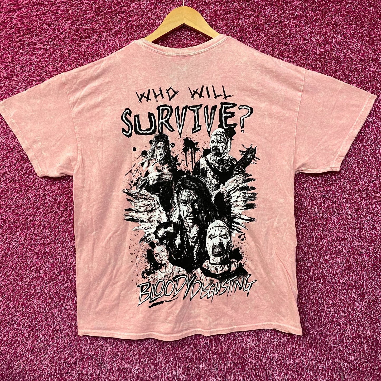 Bloody Disgusting X Terrifier Art The Clown T-Shirt Large