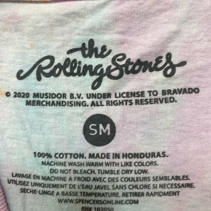 The Rolling Stones  Pastel Tie Dye Rock Tshirt size Small