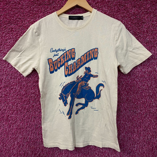 Junk Food Clothing Bucking Charming Vintage Style T-Shirt XS