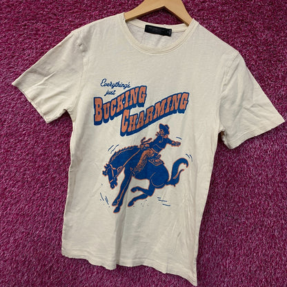Junk Food Clothing Bucking Charming Vintage Style T-Shirt XS