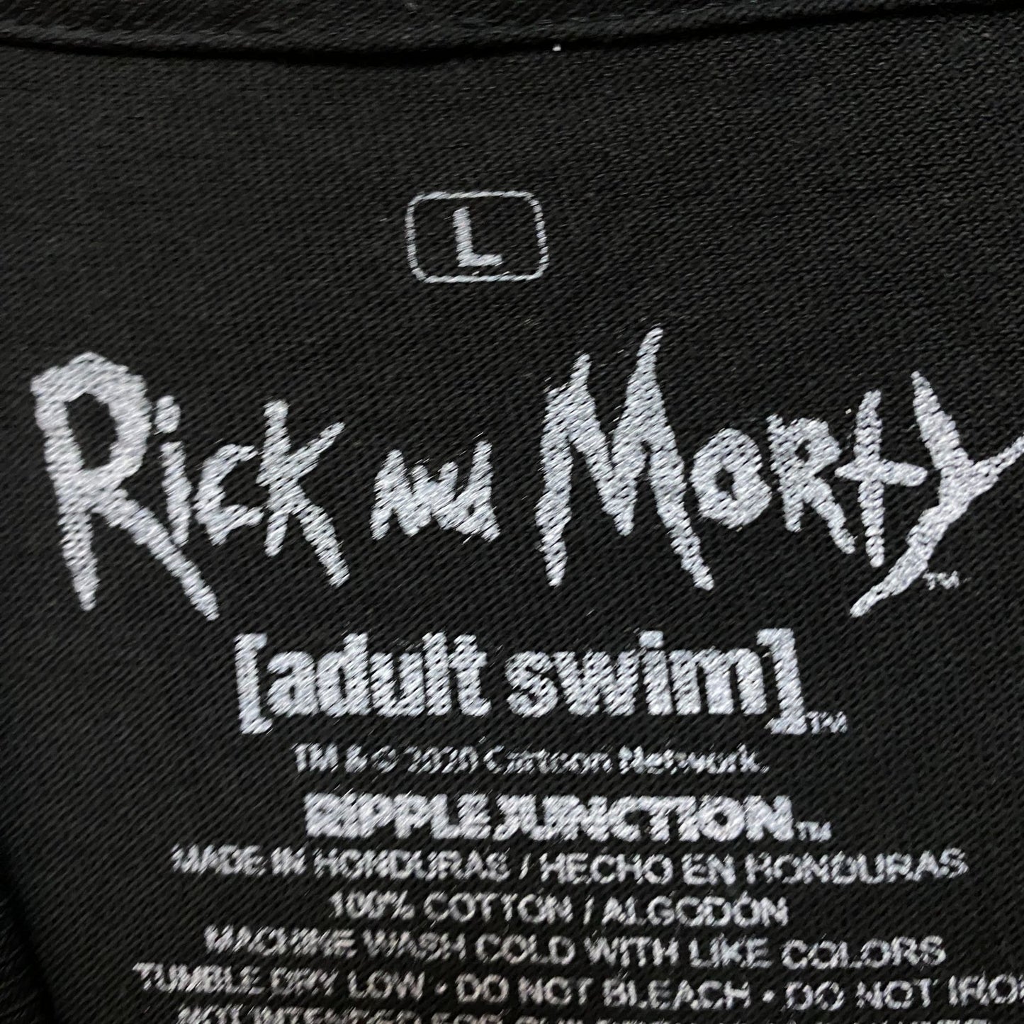 Rick and Morty Cartoon Network Adult Swim TV Series Tee L