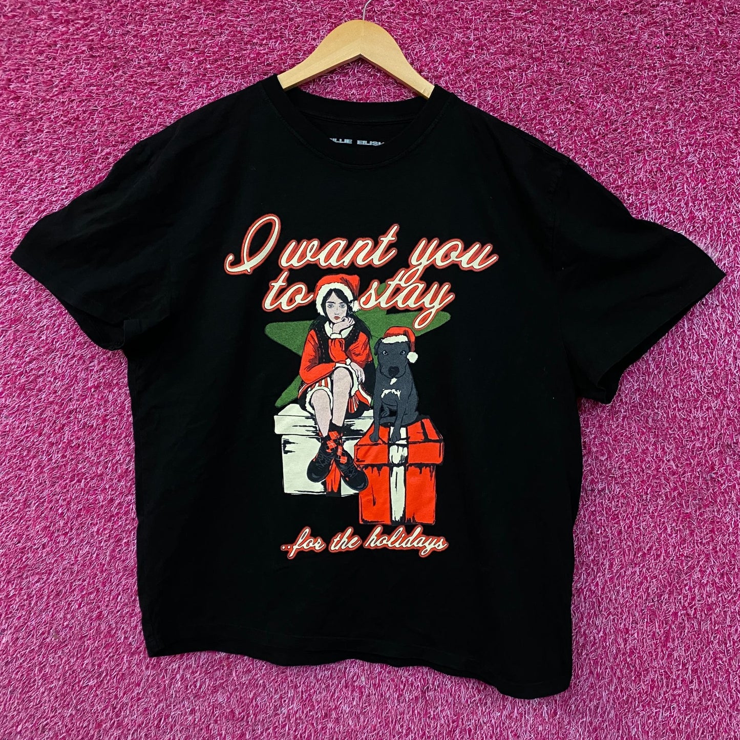 Billie Eilish Stay For The Holidays Graphic T-shirt 2XL