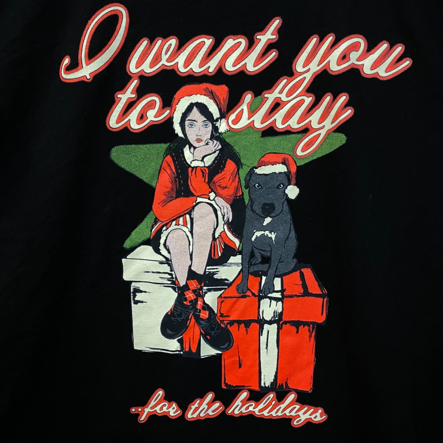 Billie Eilish Stay For The Holidays Graphic T-shirt 2XL
