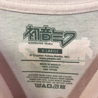 Hatsune Miku Vocaloid Group Pink T-Shirt XL