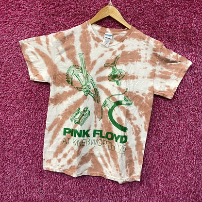 Pink Floyd at Knebworth 75 Rock Show Tie Dye T-Shirt Small