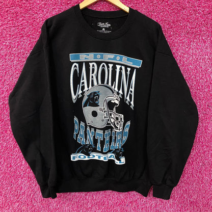 Junk Food Clothing NFL Carolina Panthers Helmet Logo Crew Fleece Medium