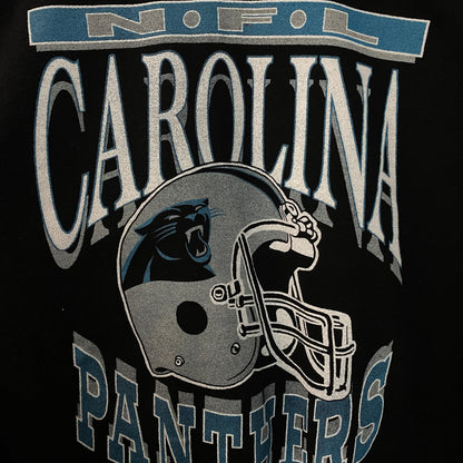 Junk Food Clothing NFL Carolina Panthers Helmet Logo Crew Fleece Medium