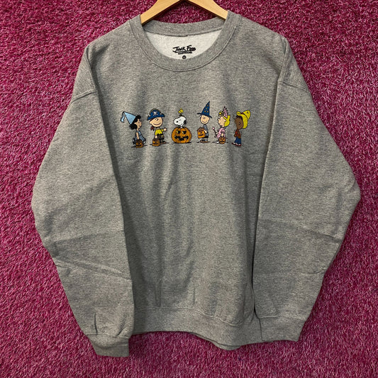 Junk Food Clothing Peanuts Halloween Costume Line Art Crewneck Sweatshirt Medium