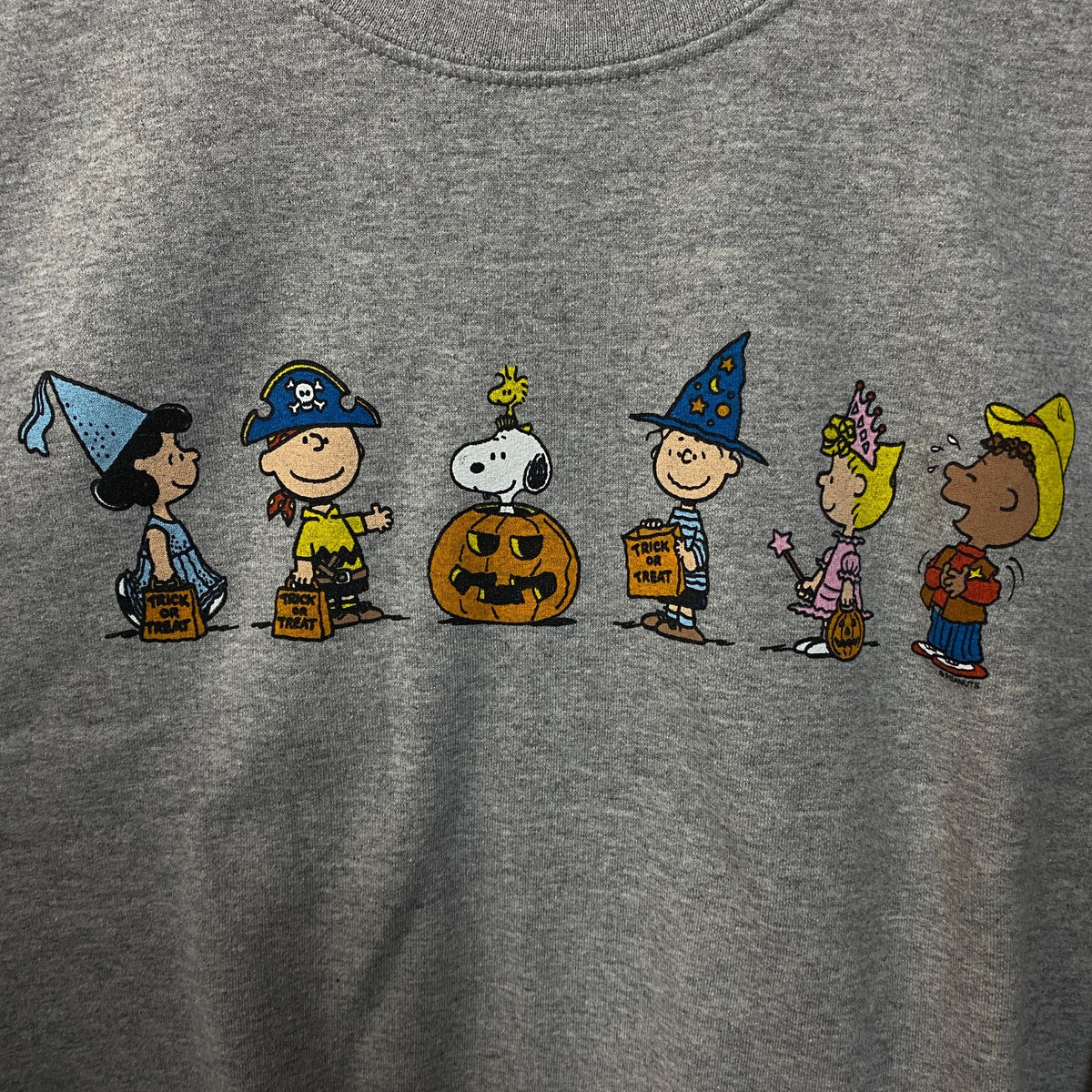 Junk Food Clothing Peanuts Halloween Costume Line Art Crewneck Sweatshirt Medium