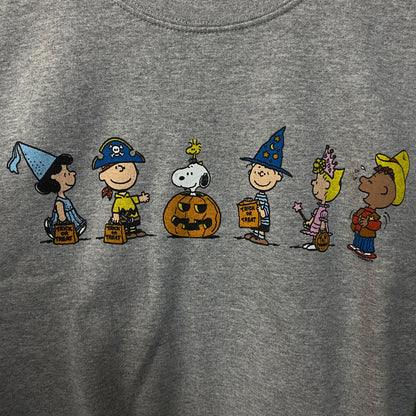 Junk Food Clothing Peanuts Halloween Costume Line Art Crewneck Sweatshirt Medium