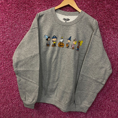 Junk Food Clothing Peanuts Halloween Costume Line Art Crewneck Sweatshirt Medium