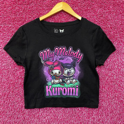 My Melody and Kuromi Airbrush Kawaii Sanrio Crop Top L