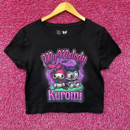 My Melody and Kuromi Airbrush Kawaii Sanrio Crop Top L