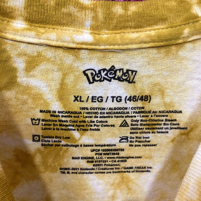 Pokemon Pikachu Grookey Scorbunny Sobble Gold Yellow Tie-Dye Shirt XL