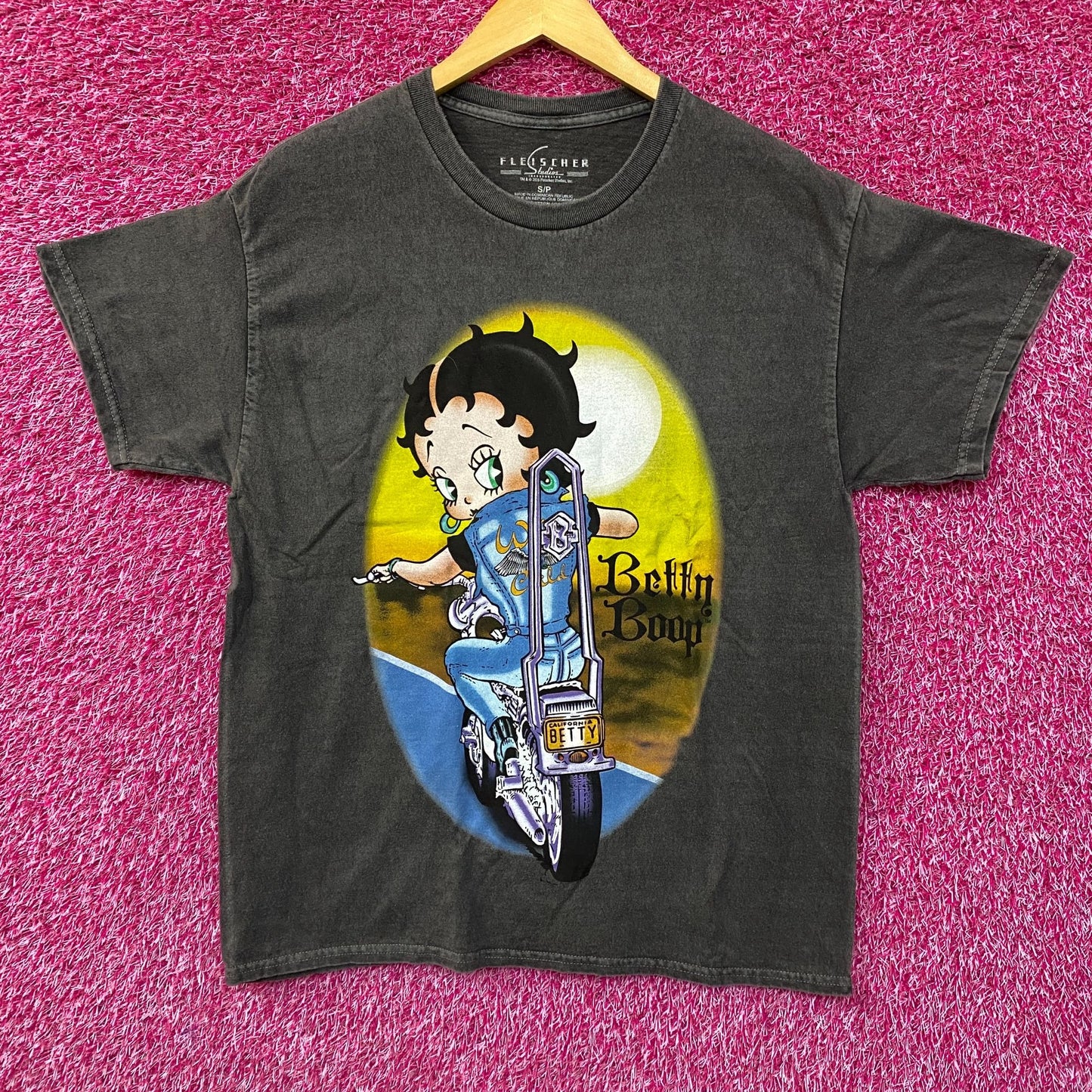 Betty Boop Wild Child Motorcycle Biker Graphic T-Shirt Small