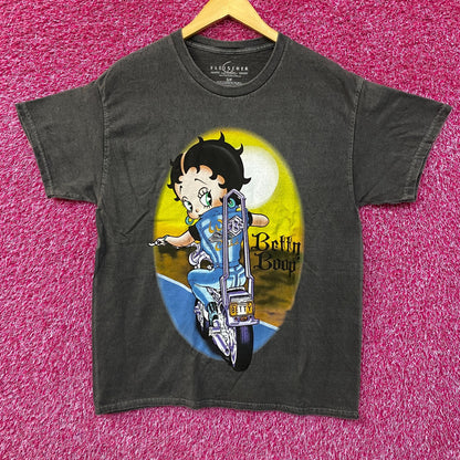 Betty Boop Wild Child Motorcycle Biker Graphic T-Shirt Small
