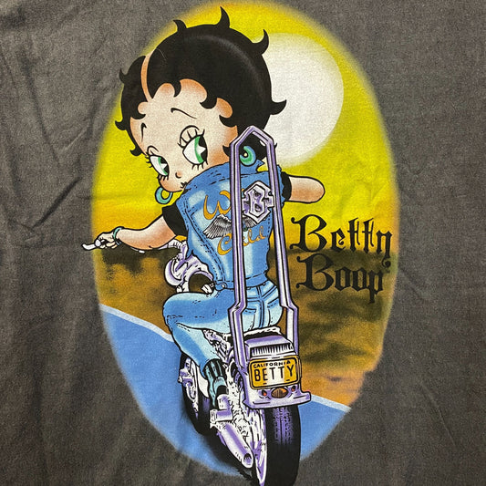 Betty Boop Wild Child Motorcycle Biker Graphic T-Shirt Small