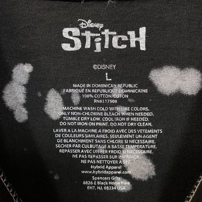 Disney Lilo & Stitch Bleach Dyed Stitch and Scrump T-Shirt Large