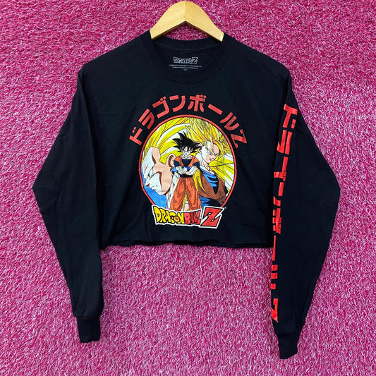 Dragon Ball Z Goku Super Saiyan Anime Long Sleeve Crop Top Small