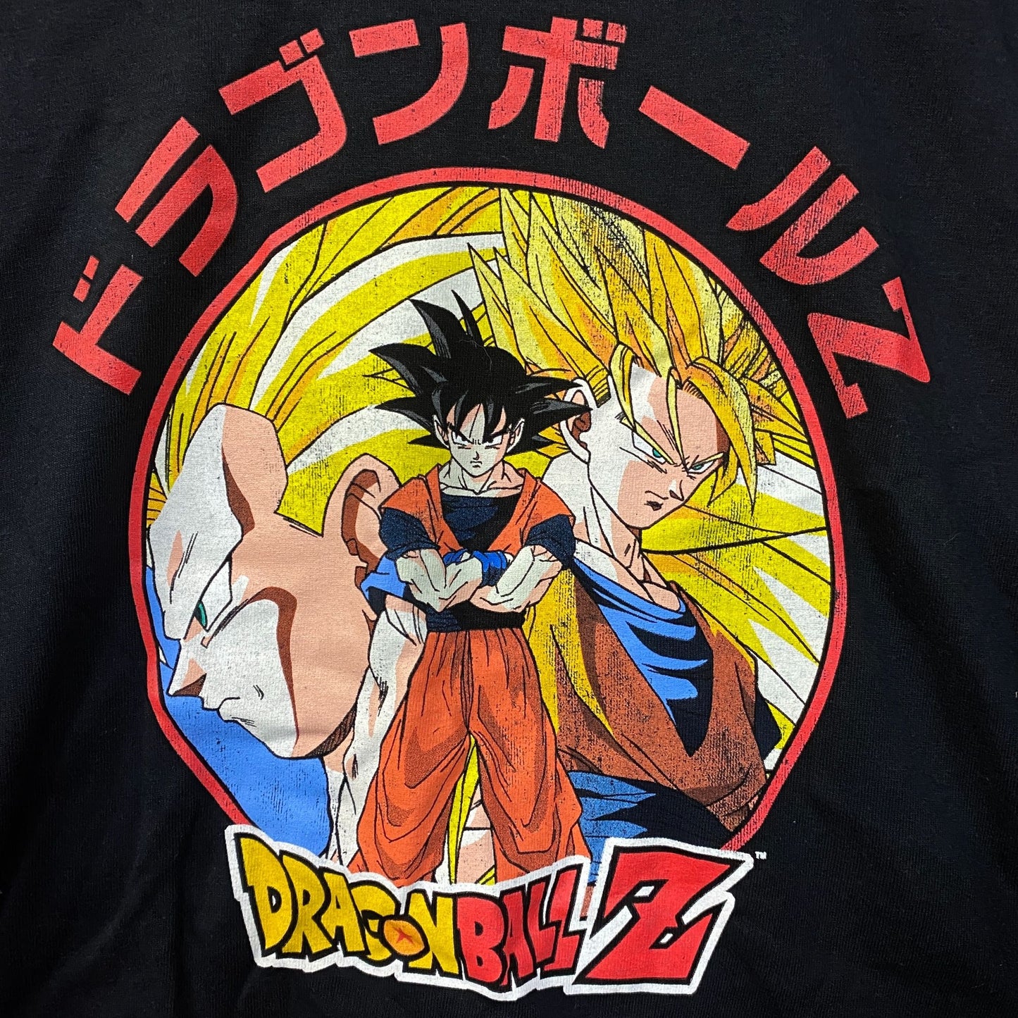 Dragon Ball Z Goku Super Saiyan Anime Long Sleeve Crop Top Small
