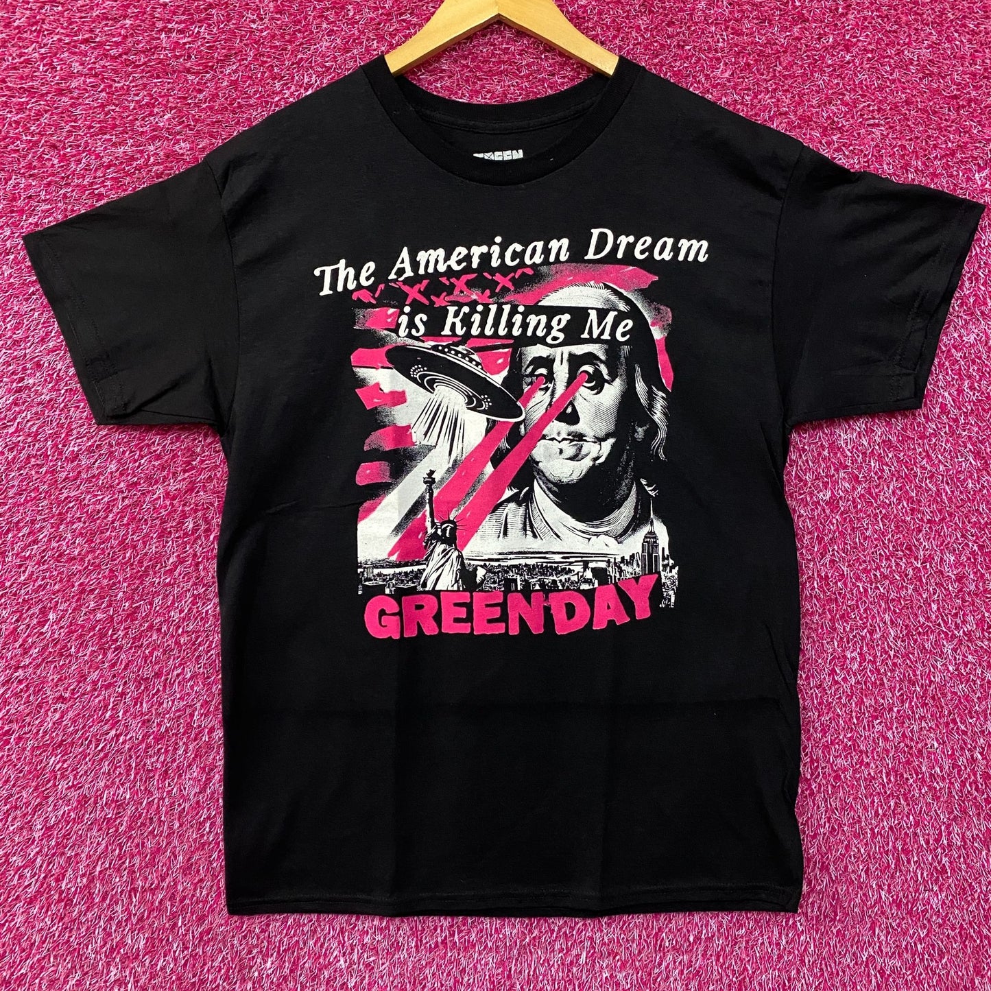 Green Day American Dream Abduction Saviors Album T-Shirt Large