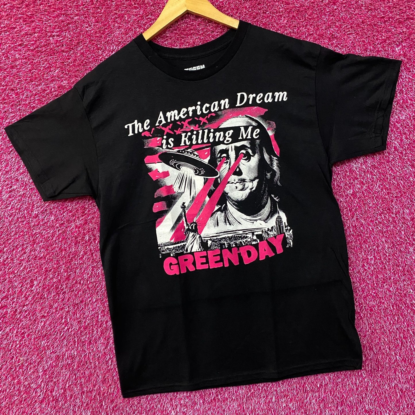 Green Day American Dream Abduction Saviors Album T-Shirt Large