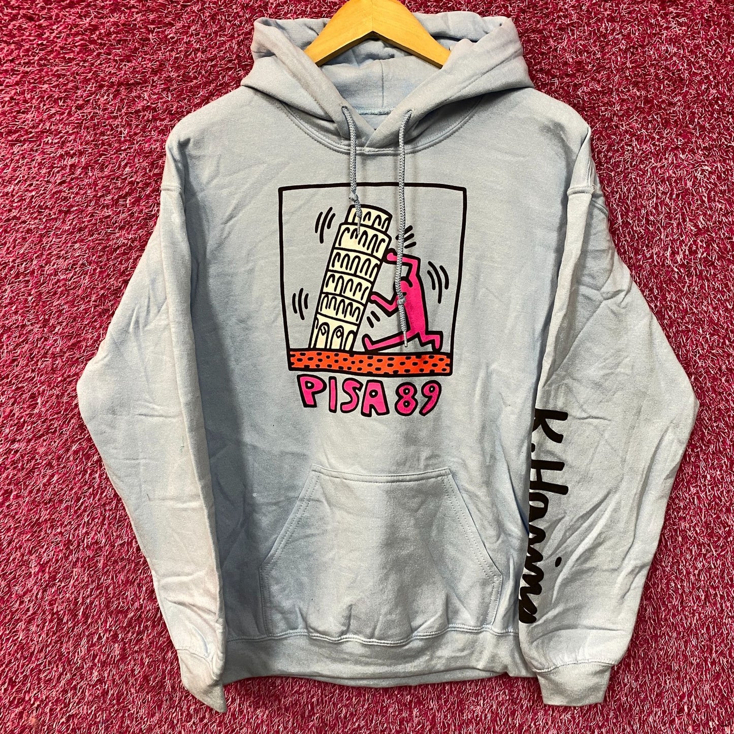 Keith Haring Pisa 89 Tuttomundo Art Demo Hoodie size Medium