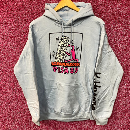 Keith Haring Pisa 89 Tuttomundo Art Demo Hoodie size Medium