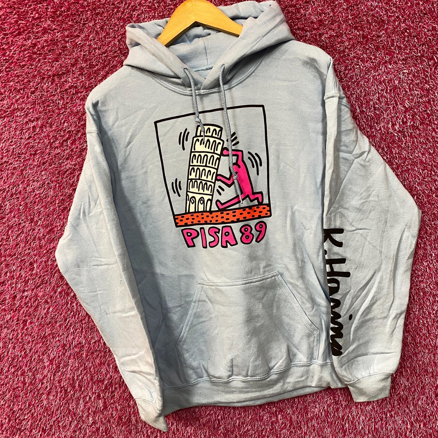 Keith Haring Pisa 89 Tuttomundo Art Demo Hoodie size Medium