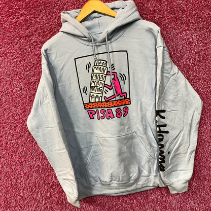 Keith Haring Pisa 89 Tuttomundo Art Demo Hoodie size Medium