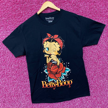 Betty Boop Rose Design T-Shirt Medium