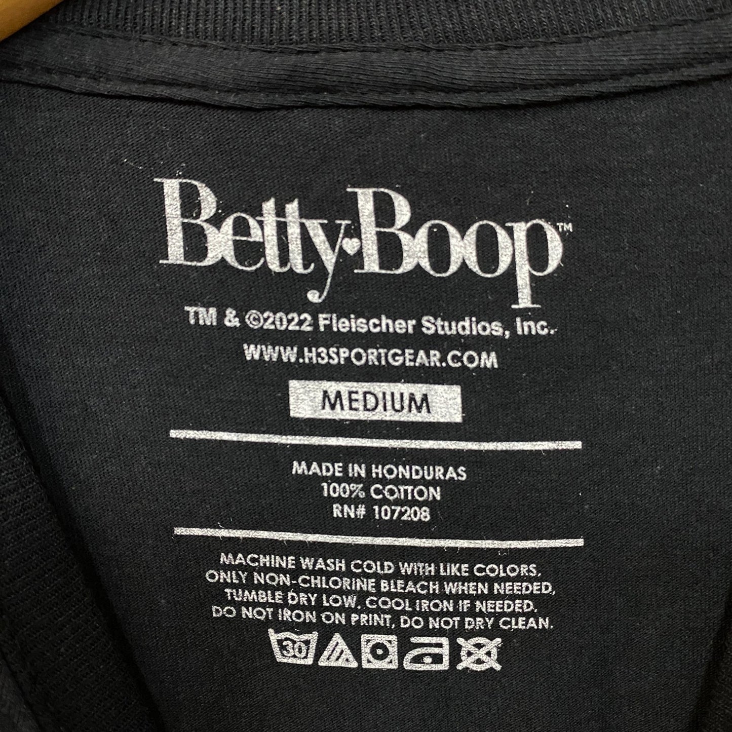 Betty Boop Rose Design T-Shirt Medium