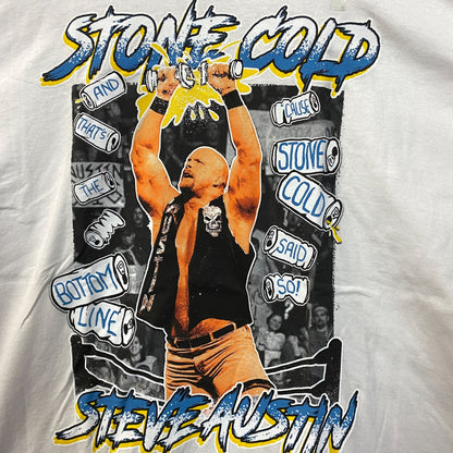 WWE Stone Cold Steve Austin Superimposed Graphic T-Shirt Large