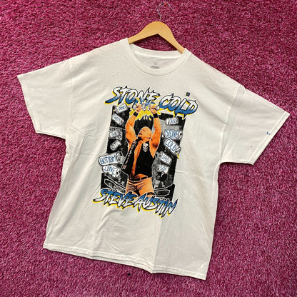 WWE Stone Cold Steve Austin Superimposed Graphic T-Shirt Large