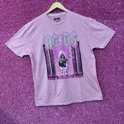 AC/DC Who Made Who Rock Pink Rhinestone T-Shirt XL